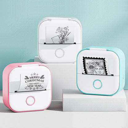 Portable Mini Thermal Label Printer Home Photo Printer Student Wrong Question Printer Bluetooth-Compatible Mini Label Printer Price Tag